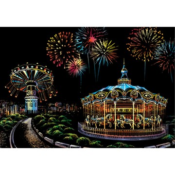 刮畫 炫彩都市40.5x28.5cm- 刮畫DIY夜景手工刮畫 生日創意禮品-SP0005.SP0006