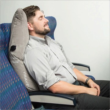 《TRAVELON》兩用大型充氣靠墊- 椅靠 靠背枕 靠腰枕