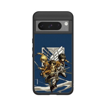 Pixel 8 Pro SolidSuit 黑 - 進擊的巨人 Attack On Titan - S2&S3 - 艾蓮＆米卡莎＆阿爾敏