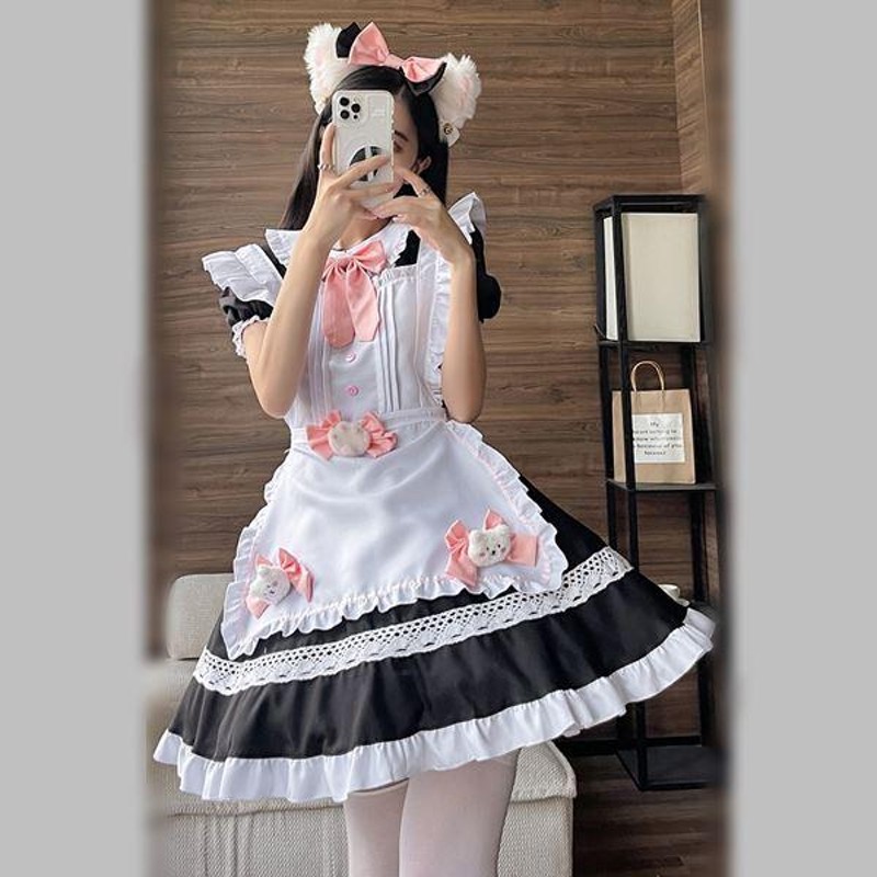 メイド エプロン メイド服 メイドカフェ コスプレ 衣装 可愛いアニマル