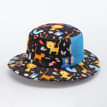 JUMEE -BLACK-動物園網布漁夫帽 （寶寶 小童）大帽簷款