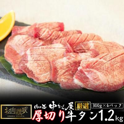 ふるさと納税 肉 花巻市 肉の匠中むら屋厳選　お肉讃歌厚切り牛タン1.2kg