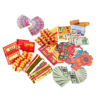 豐富祭祖全組-多衣多錢+元寶金條組+冥國美金人民幣(金紙 -祭祖必用)