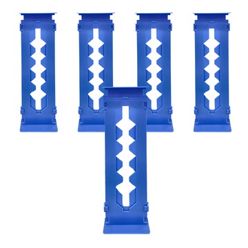 抽屜隔板 PS材質 32.5 x 8.7 x 5.2cm (最長長度：55.1cm)  藍色  5個