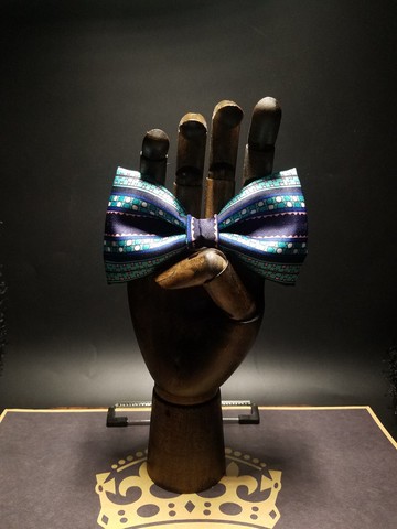 綠色古董花布領結領飾復古風蝴蝶結