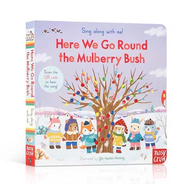 送音視頻「go round the mulberry bush」Sing along兒童英文啟蒙硬紙板機關 互動繪本ms