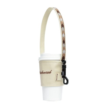 Matchwood Cup Sleeve 環保杯套 電繡LOGO 圖騰織帶米白款 附掛勾可繫腰間 官方賣場 [買五送一]