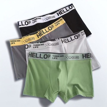 【隔日到貨】男生內褲 純棉簡約四角褲 男士內褲 舒適柔軟 透氣抑菌內褲 親膚舒適 自然貼閤 吸濕排汗 男內褲