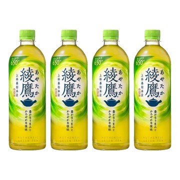 綾鷹 日本境內版 綠茶 無糖  650ml  4個