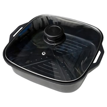 KooKE 煎烤煮不沾方鍋 鋁合金材質 27.5 x 24.5 x 7.4 cm  1個