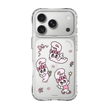 【TOXOXO】艾絲樂小兔天使亂花抗黃防摔MagSafe iPhone手機殼