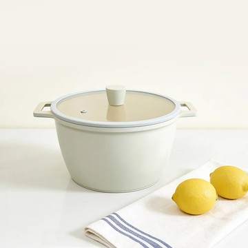 韓國製雙耳不沾湯鍋24cm (5L) IH適用/不挑鍋具