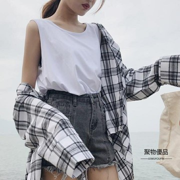 夏季簡約外穿無袖小背心女內搭上衣打底小可愛【聚物優品】