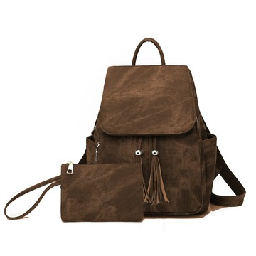 bags糖果色女士雙肩包新款大容量包包風潮套包流蘇背包