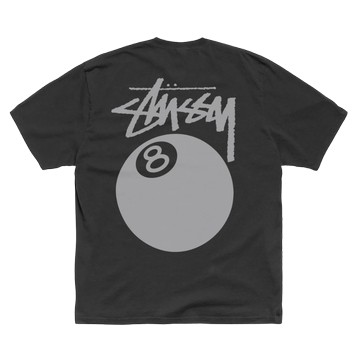 8 BALL TEE PIGMENT DYED FADED BLACK