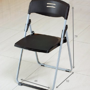 one 生活奇原扁管折合椅(黑)