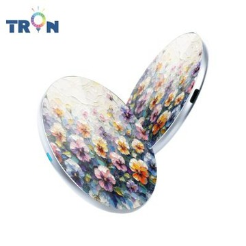 24H快速出貨 TRON 15W無線充電盤 油畫花朵 快速充電板 充電器