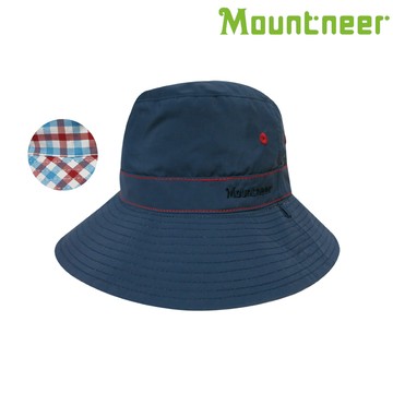 Mountneer 透氣抗UV雙面帽 11H30｜丈青/紅藍