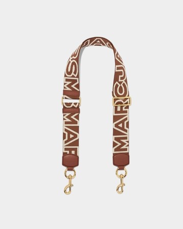 MARC JACOBS LOGO 標誌肩背帶 - 棕色