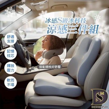 【岱思夢】冰感S級U型護頸枕 護背腰靠墊 坐墊 護頸護腰 涼感表布 靠墊 椅墊 腰墊 旅行 辦公室 車用坐墊