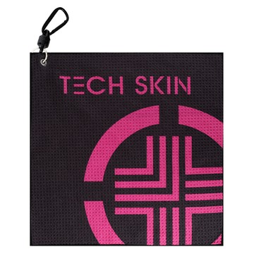 TECH SKIN 經典磁吸高爾夫球巾 黑色 + 霓虹粉  1個  29 x 29cm  黑色 螢光粉