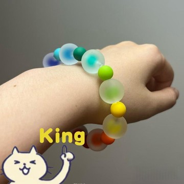 【臺灣出貨】彩色磨砂手鍊 彈性圈隨手佩戴免扣具 少女專屬溫柔百搭配飾 霧面質感不易褪色高質感 日常穿搭夜市擺攤爆款手飾