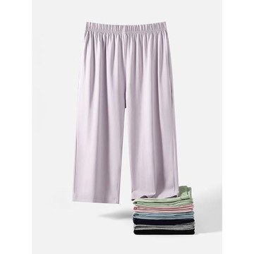 女士睡褲夏季純棉薄款七分短褲大碼休閑夏天居家褲睡覺寬松家居褲