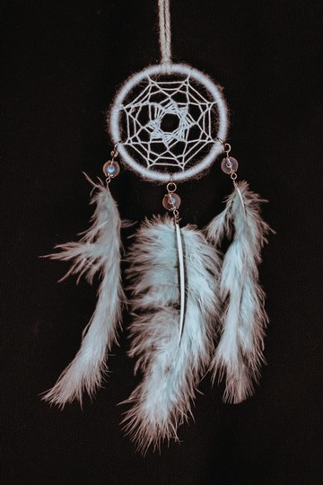 純手工捕夢網 Handmade Dreamcatcher－【單色星－淡藍】