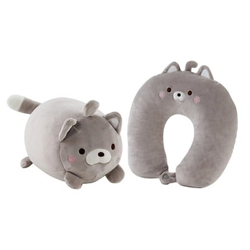 U型護頸枕 企鵝造型可變形U型枕午睡公仔抱枕旅行枕兒童護頸枕飛機坐車護脖
