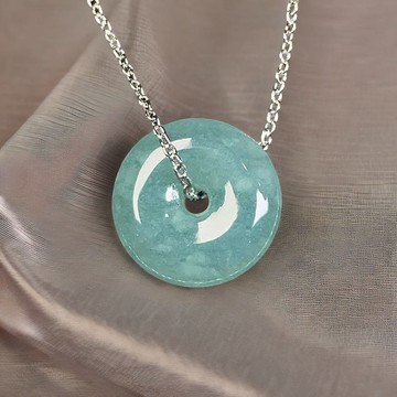 冰藍水翡翠平安扣 | 天然玉翡翠A貨 | 送禮