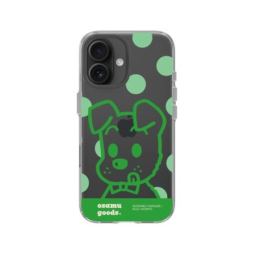 iPhone 16 Clear Case（相機按鈕） 透明 - OSAMU GOODS - 大圓點系列-Dog