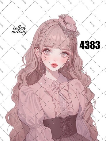 original sticker no.4383 人物貼紙 原創貼紙 原創人物貼紙 裝飾貼紙 cotton melody