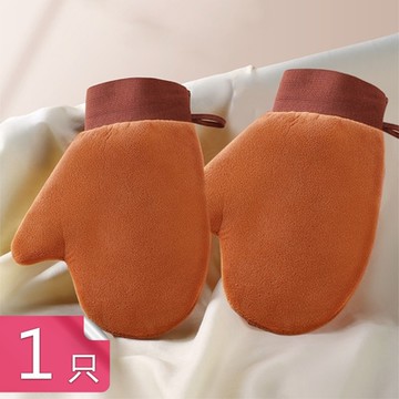 【荷生活】植絨親膚面料不沾手懶人護膚手套 好塗抹乳液保養品塗抹手套-1入組(單隻)