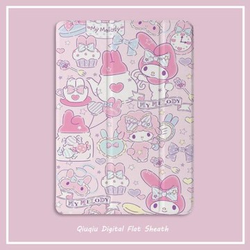 可愛小兔子2020新款pro11保護套帶筆槽平板10.2/10.5寸氣囊殼18/19ipad air4/3/2/1三折式5/6蘋果9.7迷你54