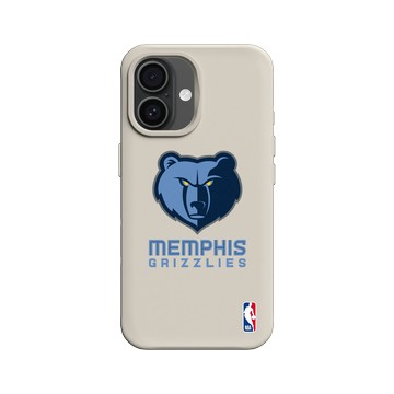 iPhone 16 SolidX 貝殼灰 - NBA - Logo-曼斐斯灰熊 Memphis Grizzlies