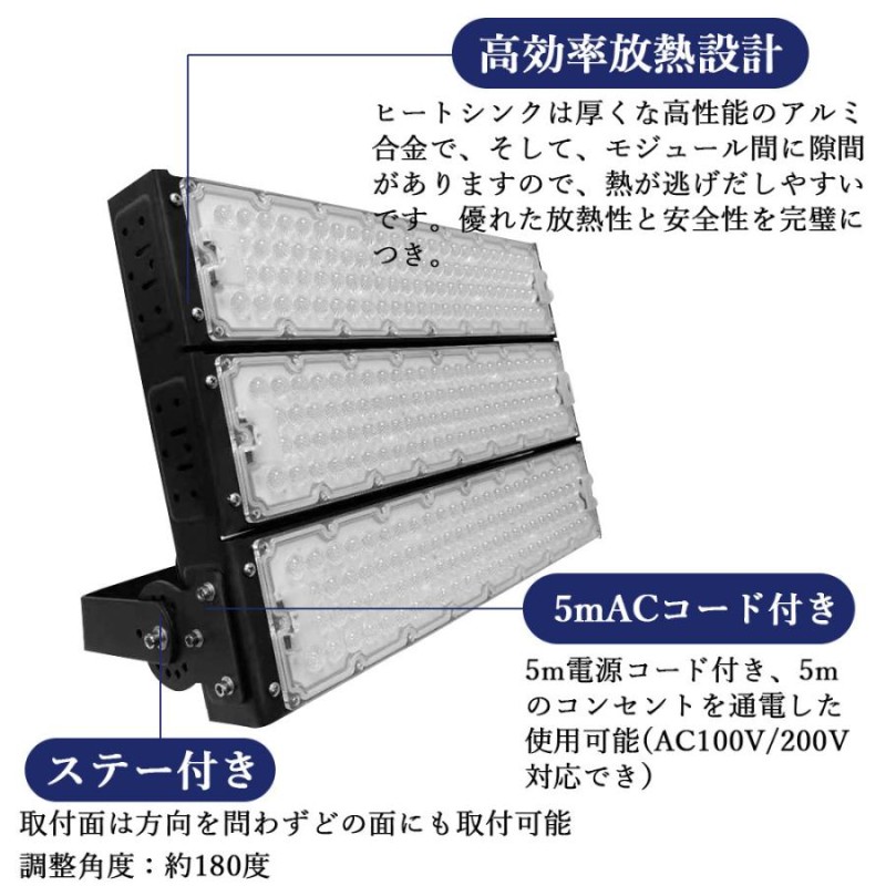 LED投光器 900W 投光器 LED 屋外 看板 駐車場 倉庫 工場 作業灯 防犯灯