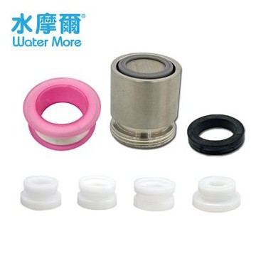 春佰億水摩爾 微氣泡產生器 不鏽鋼微氣泡起波器 油切水龍頭濾嘴1入+配件包 SGS測試除菌率99.9 微氣泡水去油除垢洗蔬果安心 減少洗碗精環保省水器