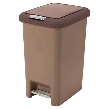 雙開垃圾桶 720g  27 x 20 x 34.5cm  咖啡色