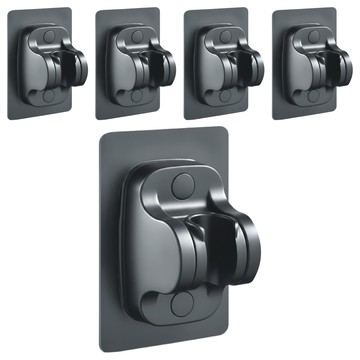 小麥購物 蓮蓬頭底座 ABS材質 黑色  12 x 8cm  5個