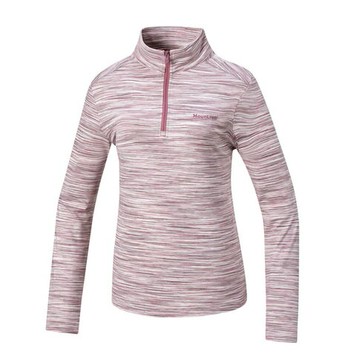 【【蘋果戶外】】山林 52P18 29 藕色 女 半門襟排汗保暖衣 微保暖 四向彈性 吸濕透氣 秋冬 Mountneer