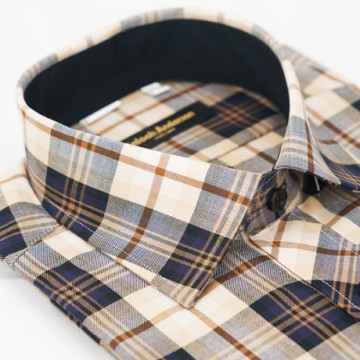 金安德森 經典格紋窄版短袖襯衫