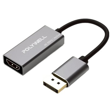 POLYWELL 寶利威爾 DP轉HDMI 訊號轉換器 公對母 4K60Hz 主動式  PW15-T04-A010  1條