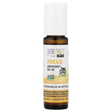 Aura Cacia, 兒童，芳香護理走珠液，專注，0.31 液量盎司（9.2 毫升）