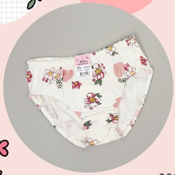 韓國 Mellisse - 純棉三角褲(女寶)-愛心花朵