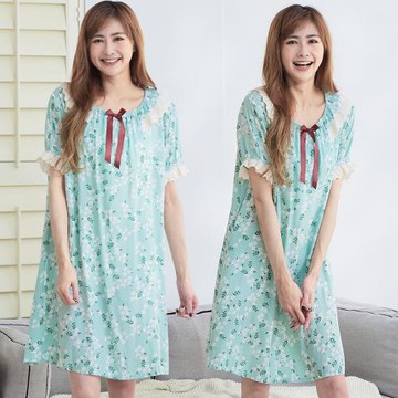 Wonderland 簡約迷人100%嫘縈涼爽蝴蝶結睡裙