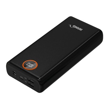 HANG 液晶顯示PD + QC4.0雙向快充行動電源，大容量設計，充電速度更快，螢幕顯示電量，隨時掌握  黑色