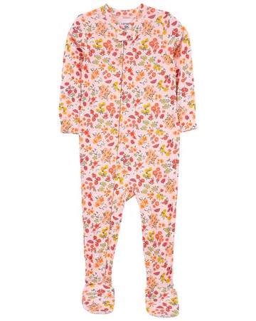 Baby 1-Piece Floral LENZING™ ECOVERO™ Footie PJs