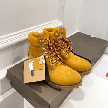 秋冬季新款情侶時尚防水保暖大黃靴男女短筒工裝靴英倫風馬丁靴潮