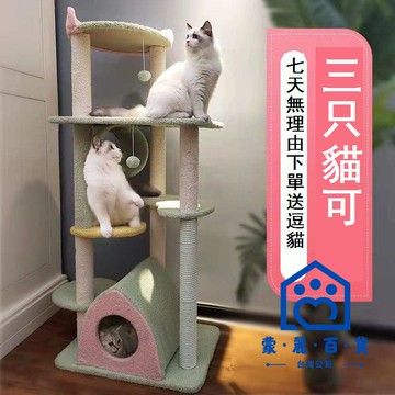 公司貨 附發票/免運 貓爬架 貓架 貓抓板 貓柱臺 貓爬架子貓窩貓樹大型貓爬架四季通用多層抓柱貓跳臺壹體工廠現貨直銷 售後保障 全館九折 店長新品推薦 5m12