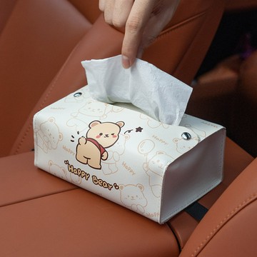 🚀桃園出貨🚀 小維尼熊車載紙巾盒掛式椅背車用扶手箱高級感汽車收納帕恰抽紙盒